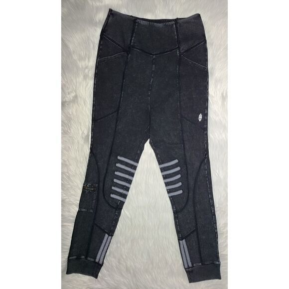 NWOT|Free People Movement Acid Wash Moto Harem Pants, SMALL - Picture 1 of 7